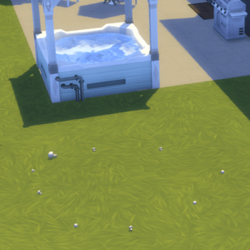 A 3D rendering shown cut mushrooms laying in a circle on the grass.